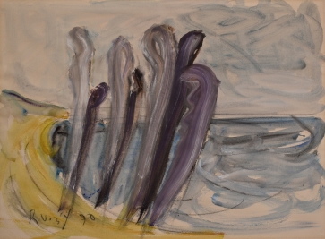 Trys angelai, 1990, popierius akrilas, 55x75 cm
