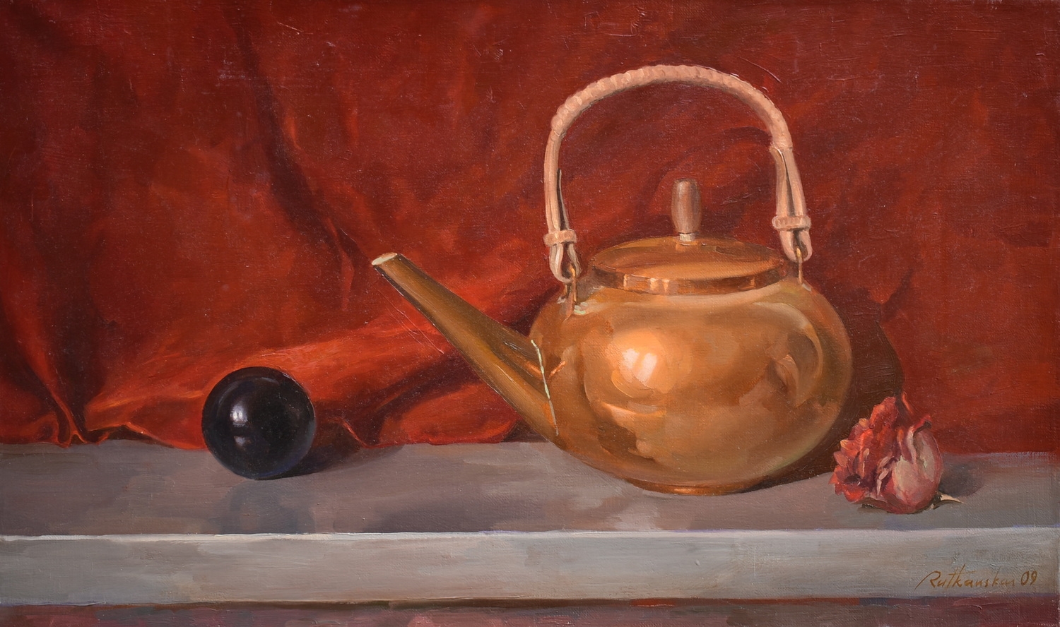 Trys daiktai, 2009, drobė, aliejus, 36x60 cm