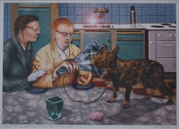 Tyrimai. Savamokslis lingvistas Jeremy Adagio. Tai jo virtuvėje, 1990-2010, popierius, šilkografija, 34,5 x 49 cm, 57,5 x72 cm