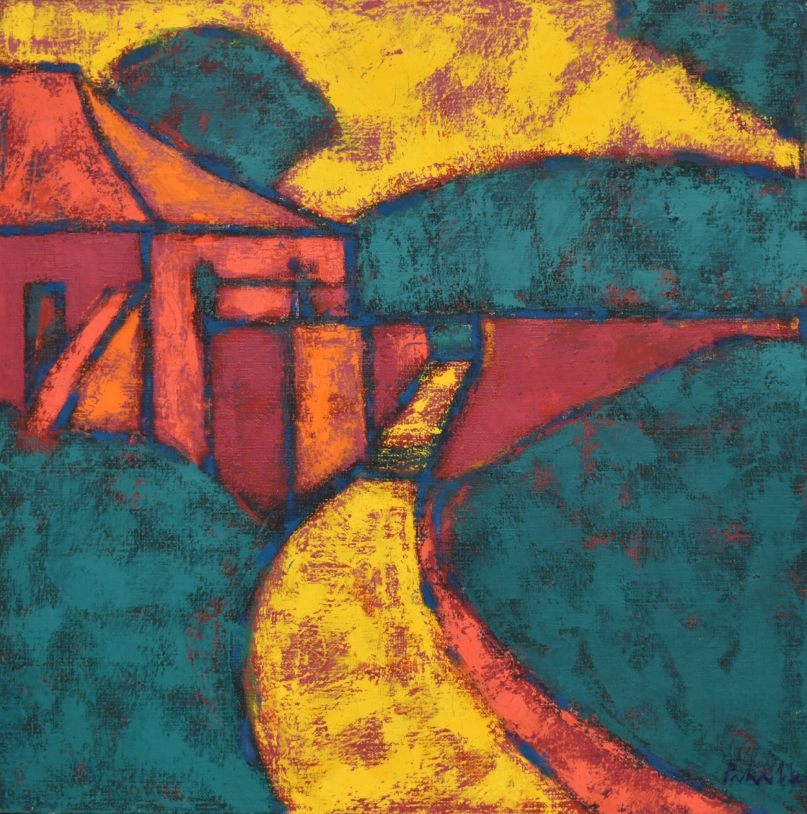 The Dam. Kretinga, 2006, oil on canvas, 75 x 75 cm