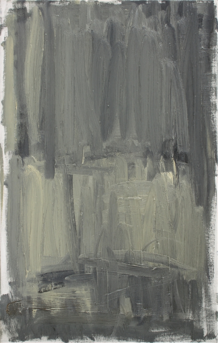 Curtain, 2017, canvas, oil, 78 x 49 cm