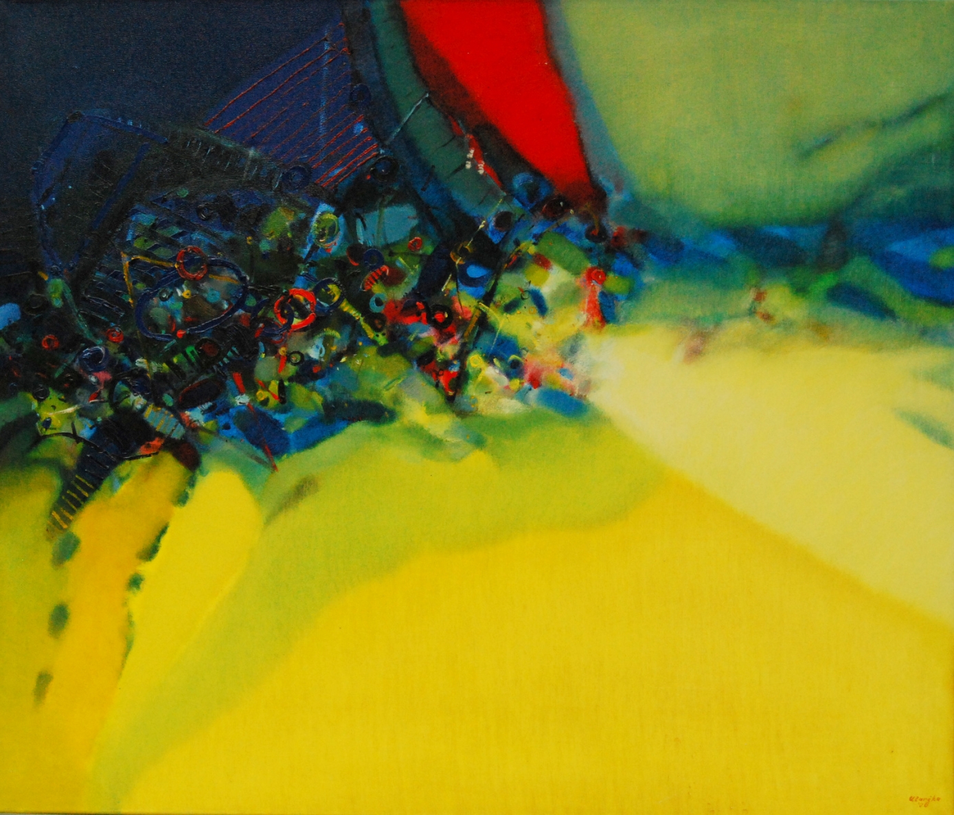 Vakaras, 2007,  drobė, aliejus, 50x100 cm