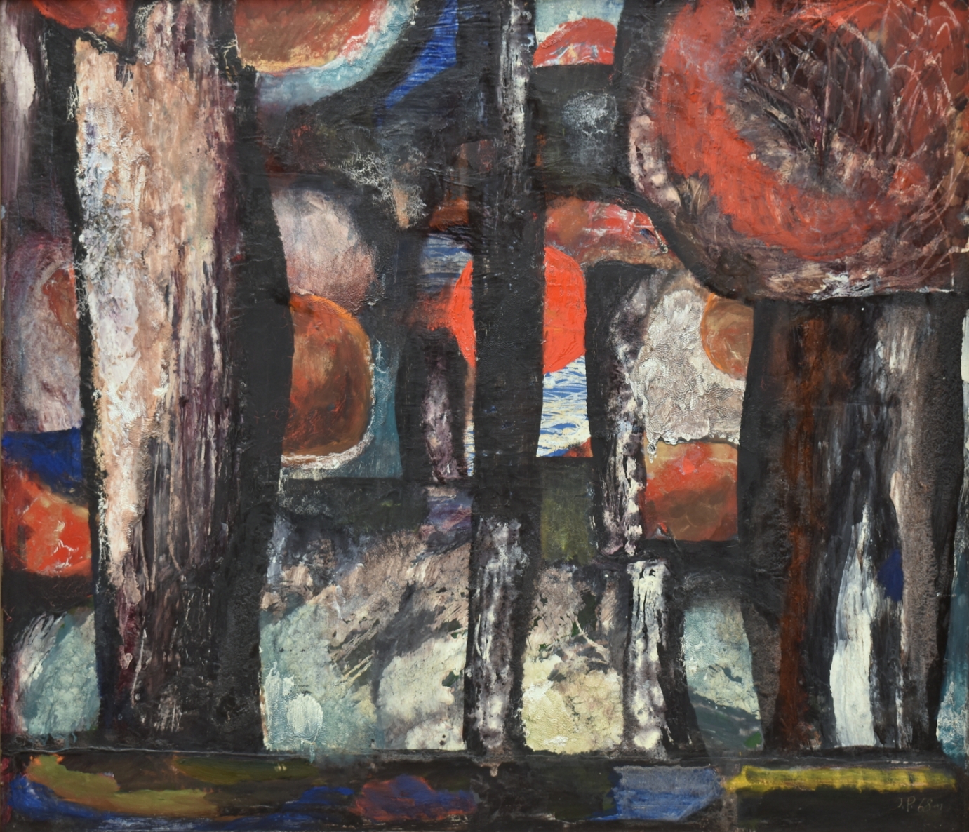 Vakaras, 1968, kartonas, aliejus, emalė, 120x140cm