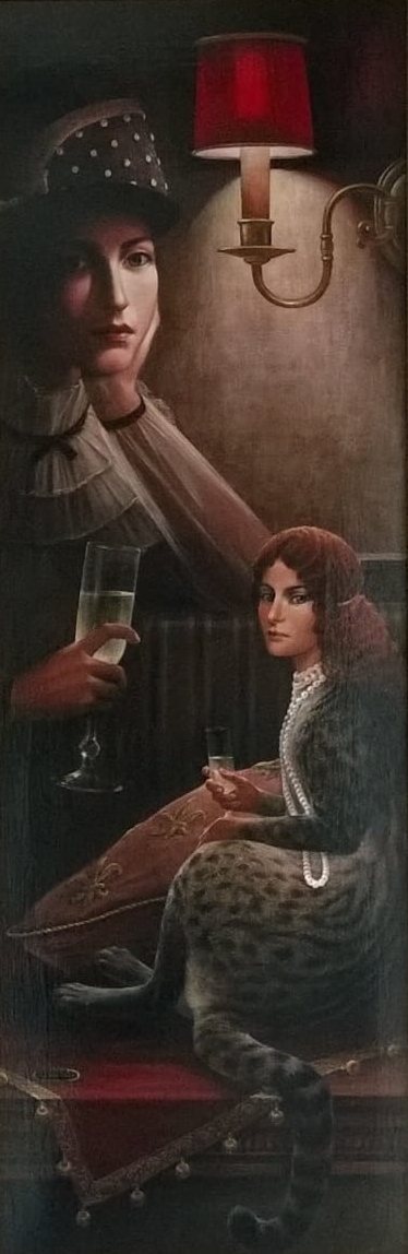 Evening with the Sphinx, 2014, canvas, acrylic, 120x40 cm