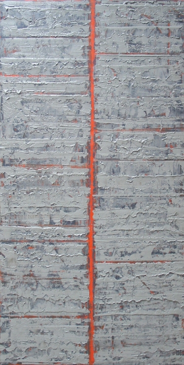 Vidurys A, 2013, drobė, aliejus, 200x100 cm