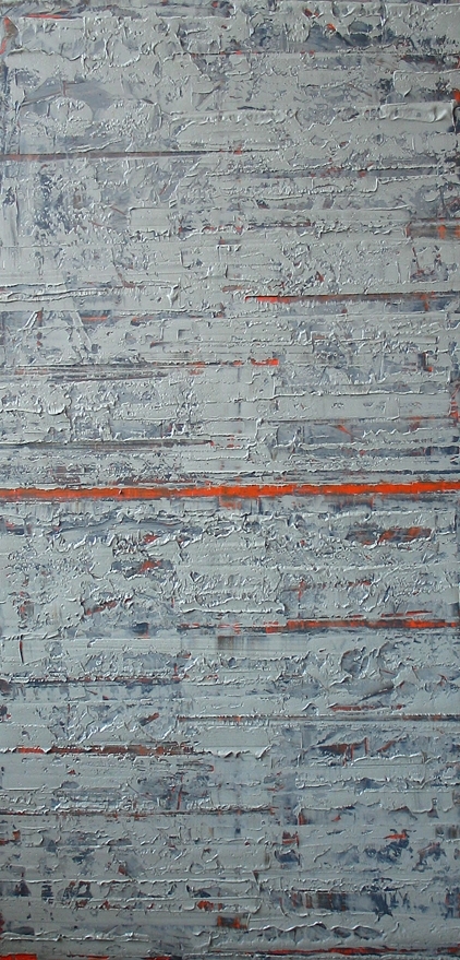 Vidurys B, 2013, drobė, aliejus, 200x100 cm