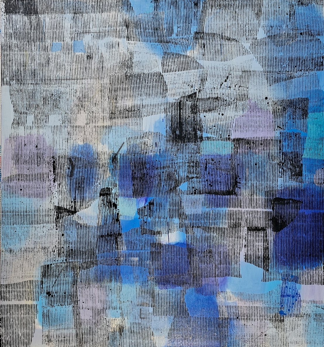 Mediterranean Sea, 2022, canvas, author's technique, 140x150 cm