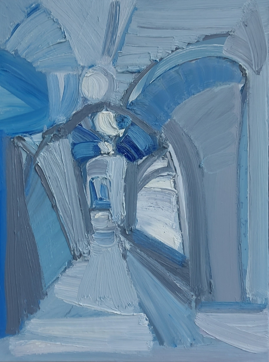 Silence of the Monastery, 2023, canvas, oil, 80x60 cm