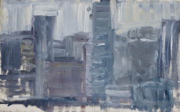 Vilniaus konstruktyvas, 2021, drobė, aliejus, 25x40cm