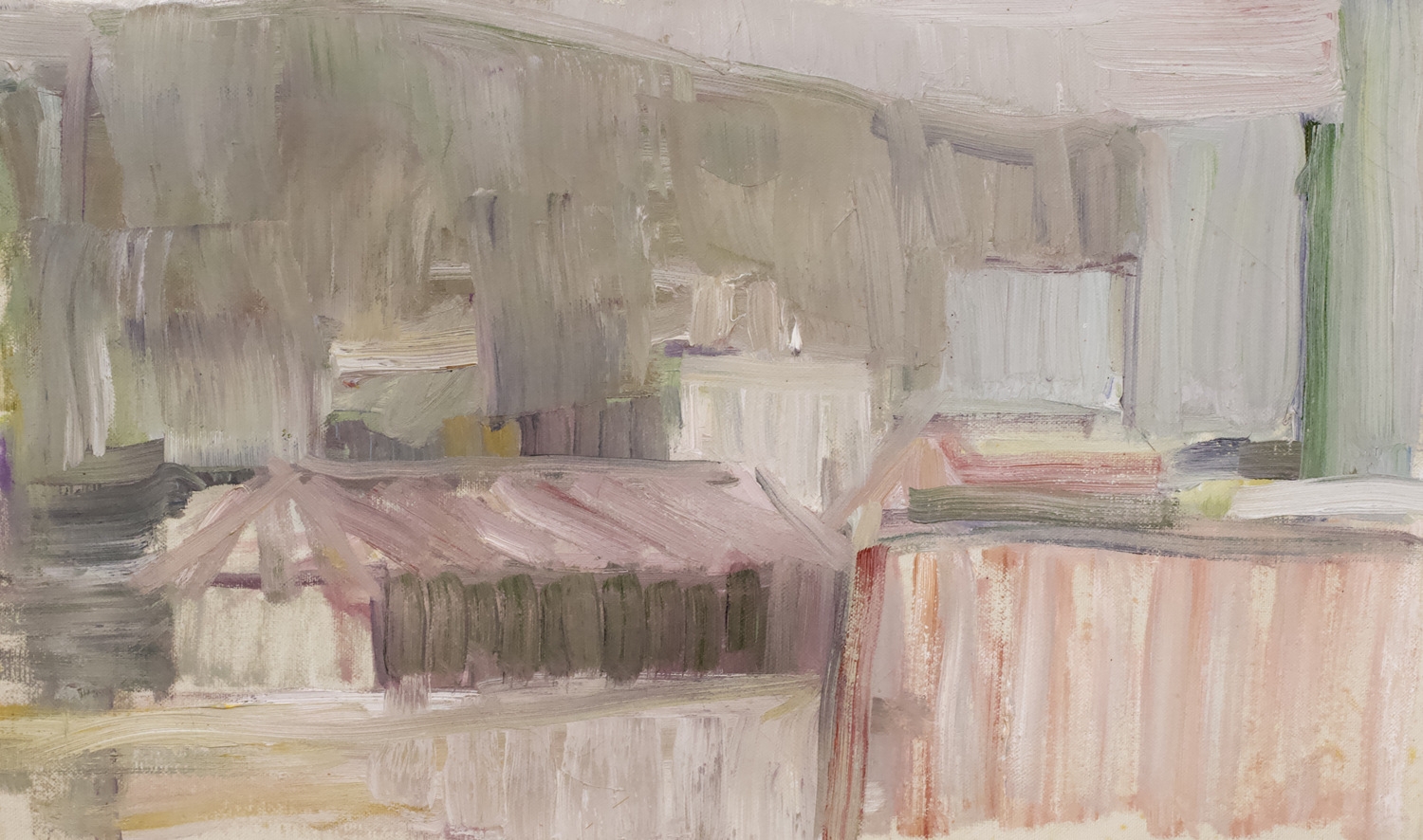 Vilnius New Town, 2021, canvas, oil, 30x50cm 