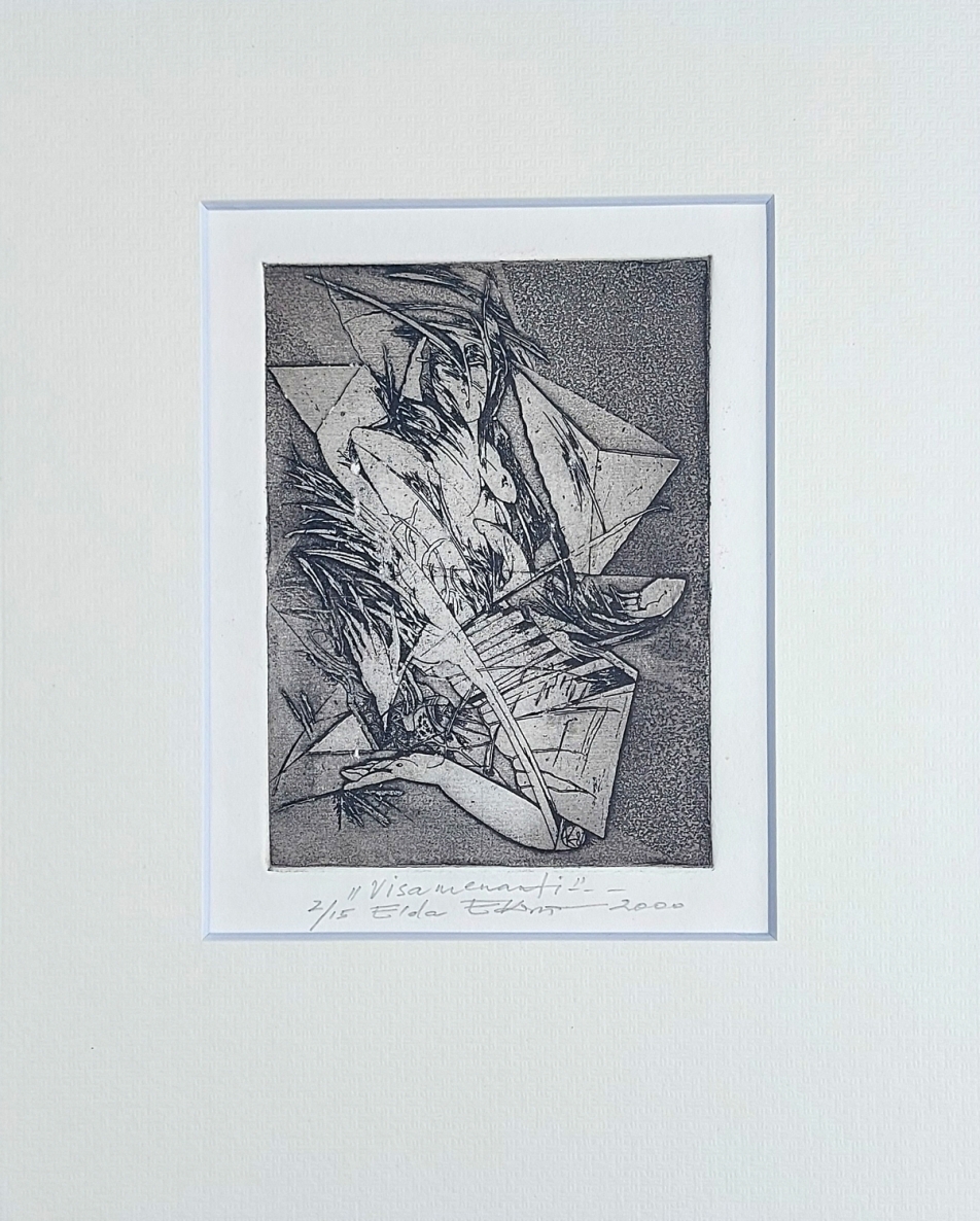 Remembering Everything, 2000, etching, 2/15, 13x9 cm, paper, 25x20 cm