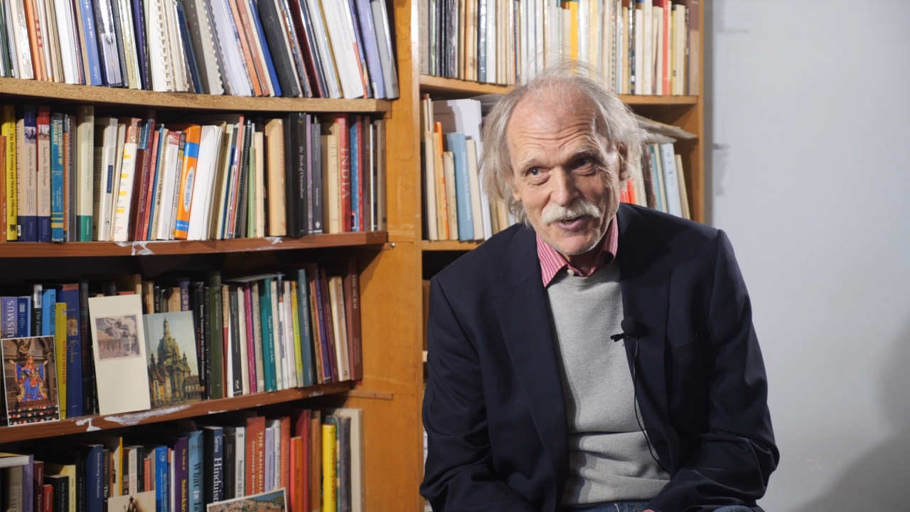 Poetas, filosofas, dr. Vytautas Rubavičius. Interviu stop kadras. Filmavo Rolandas Karalius.