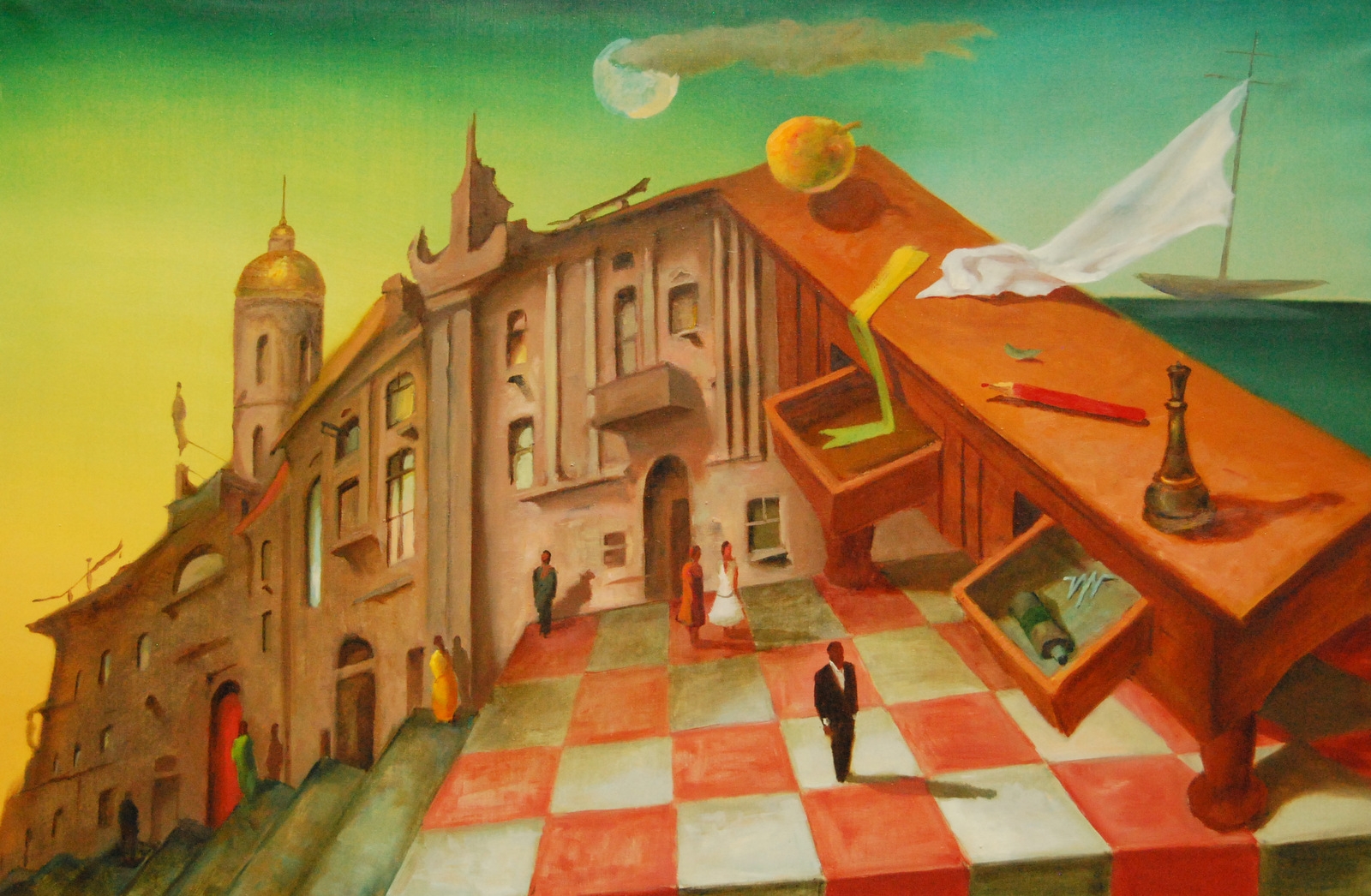 Walk, 2010, oil on canvas, 100x150 cm