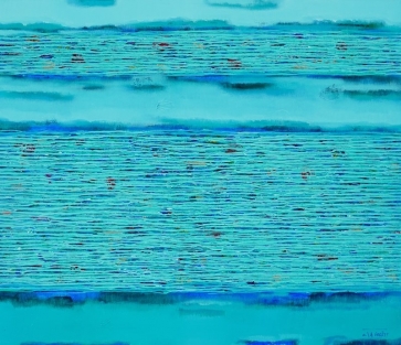Vasaros kvintesencija, 2021 m, akrilas, drobė, 150x130 cm