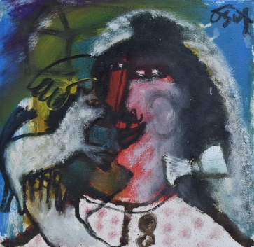 Žaidimai, 2019, drobė, aliejus, 34,5x35,5 cm