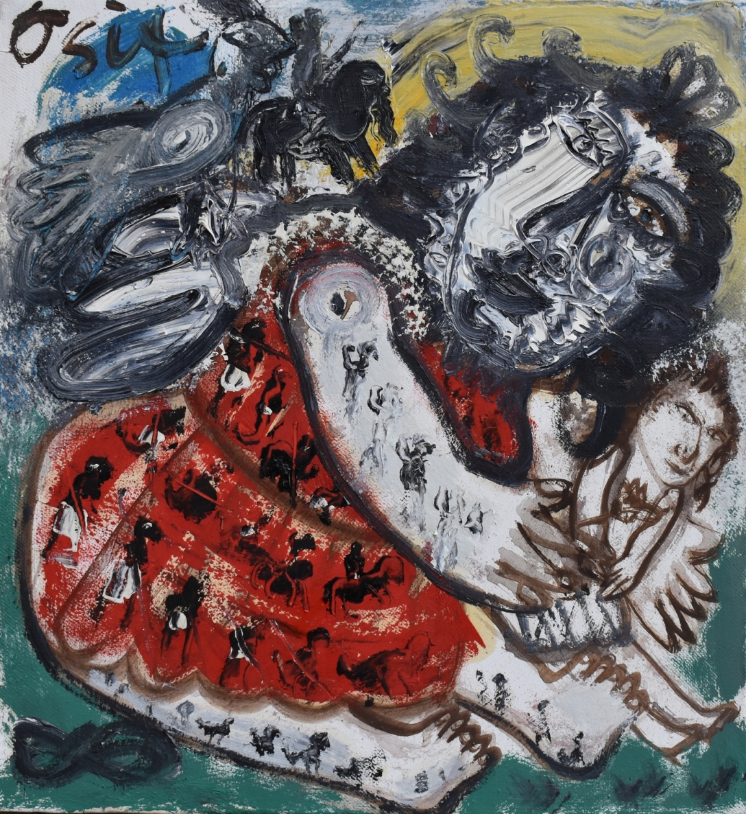 Games, 2019, canvas, oil, 38.5x35.5 cm