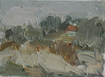 Green House, 2018, canvas, oil, 16x22 cm