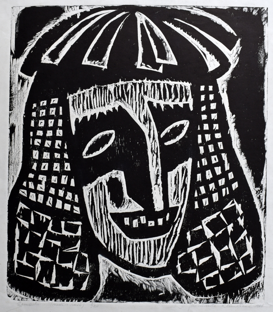 Žemaitis, 1968, medžio raižinys, 50x43cm 