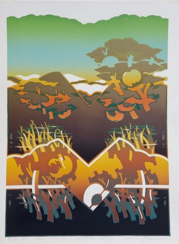 Žemės vaisiai VI, 1986, popierius, spalvotas lino raižinys, 56,5x40 cm  12/15