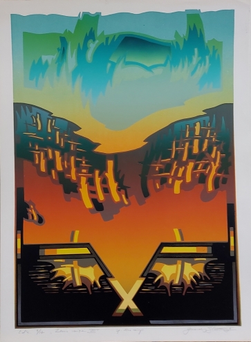 Žemės vaisiai VIII, 1985, popierius, spalvotas lino raižinys, 56,5x40 cm, 9/17