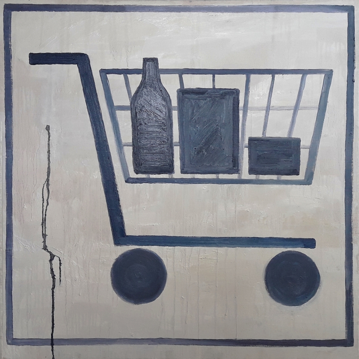 Ženklas #14, 2010, aliejus, drobė, 87x87 cm