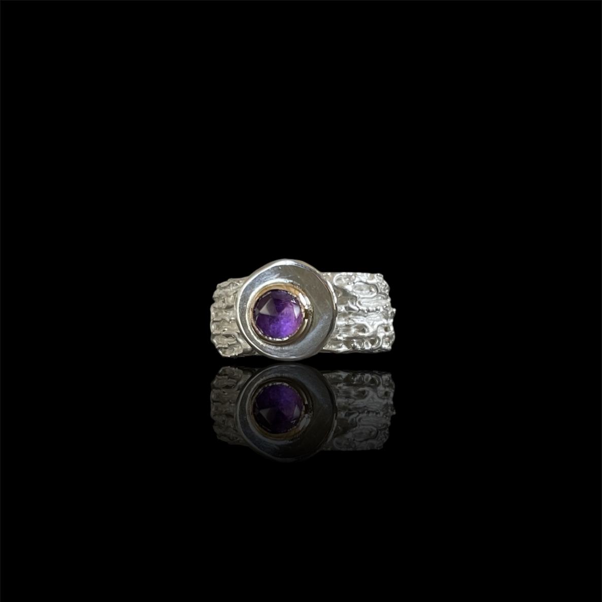 Ring, Ag 925, 9.26 g, amethyst
