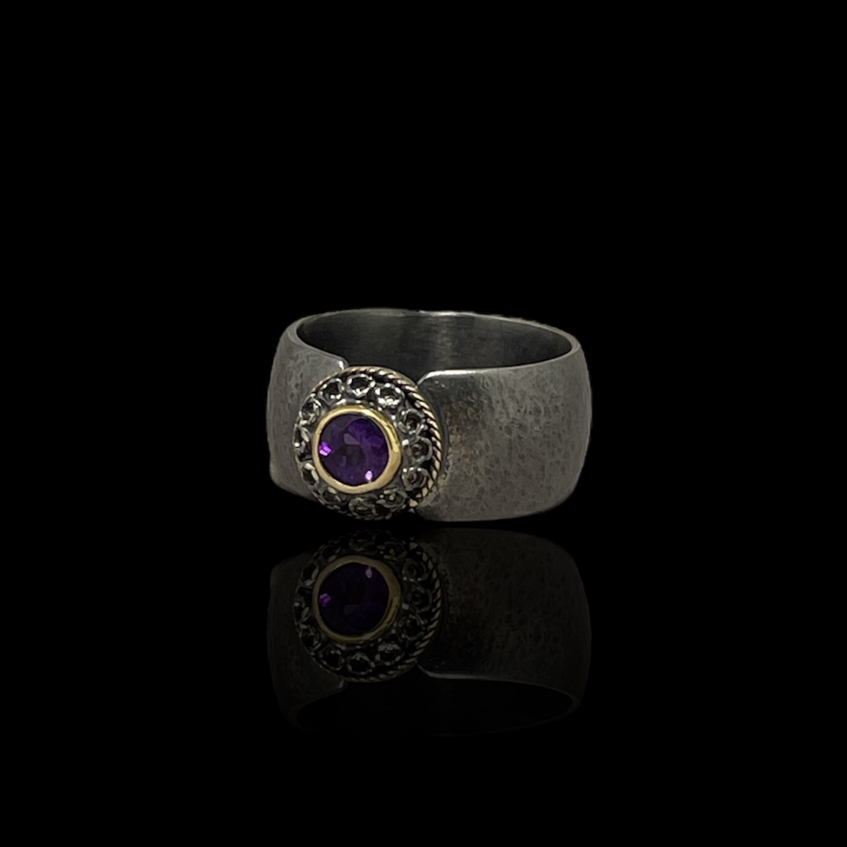 Ring, Ag 925, 9.43g, amethyst