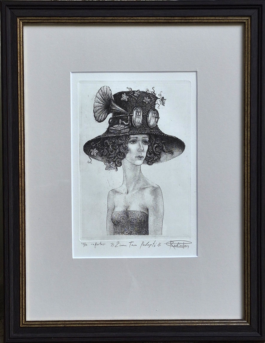 I Know Your Secret, 2025, copper engraving, 21x14 cm, frame 45x35 cm, 25/50