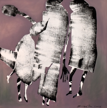 Žirafos sindromas, 2021, autorinė technika, 80x80 cm