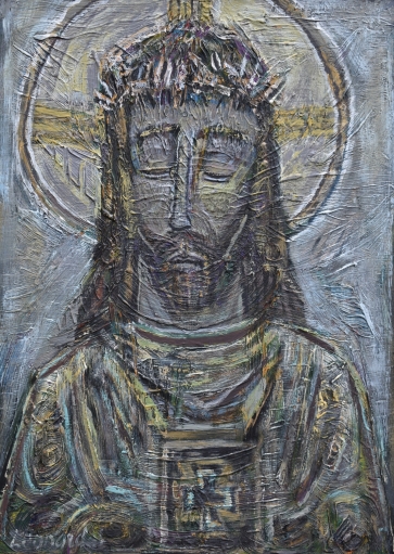 Žmogaus sūnus, 2021, kartonas, aliejus, 49,5x35,5 cm