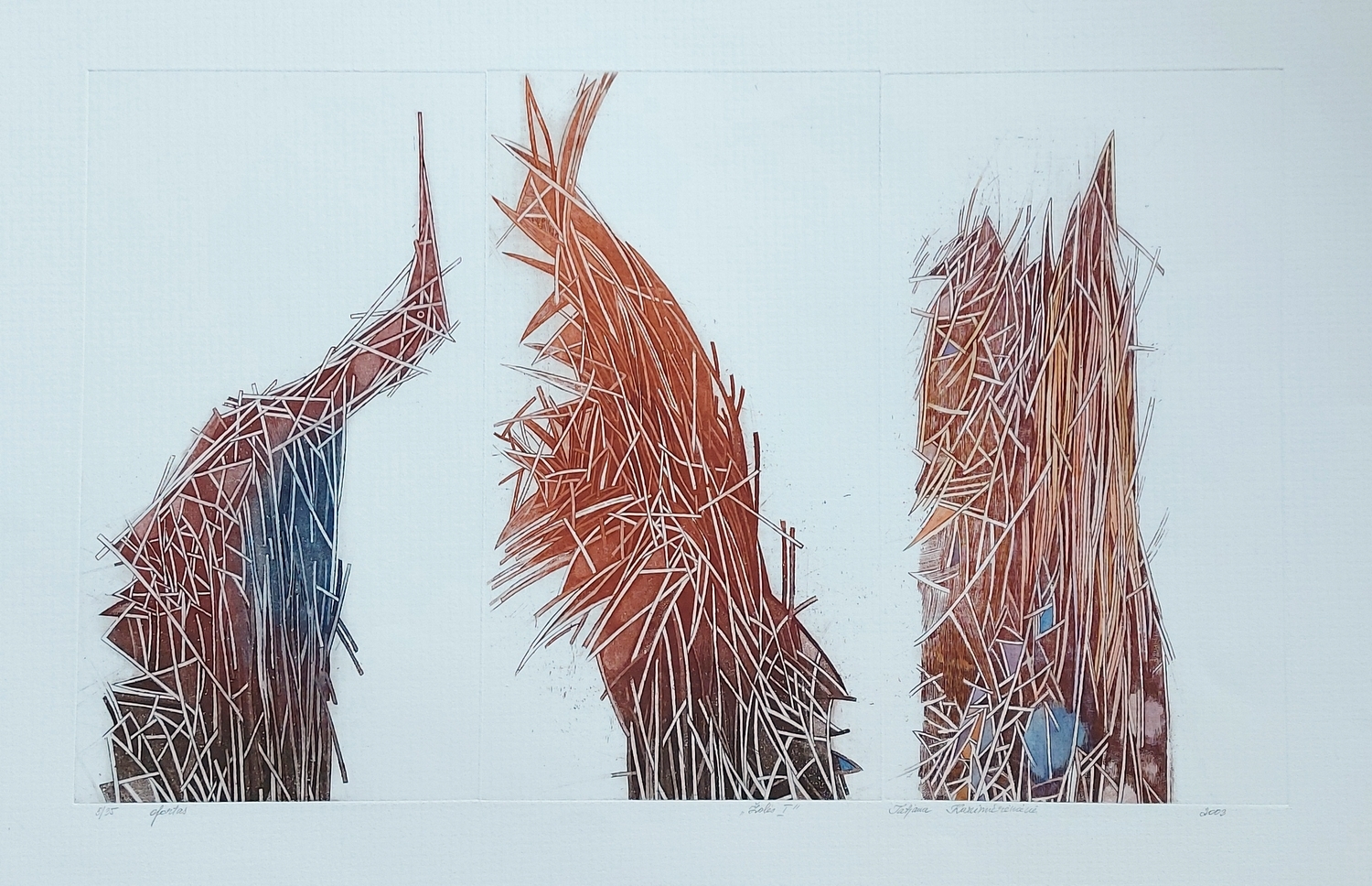 Žolės I, 2013, ofortas, akvatinta, 39x64 cm