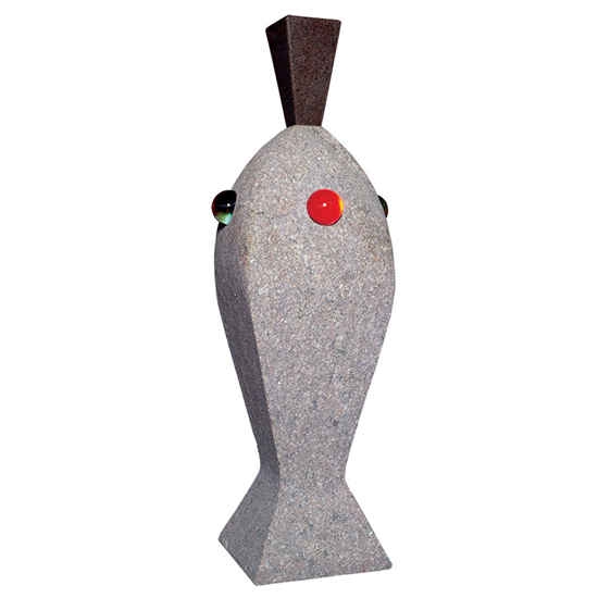 Fish, 2004, granite, glass, illumination, 130x60x40 cm, 1/1