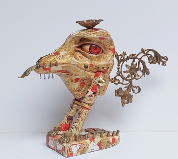 Žvilgsnis, 2024, mišri technika, h 42x55x18 cm, 1/1