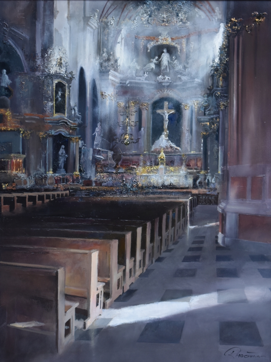 Žvilgsnis į tylą, 2025, drobė, aliejus, 88x66 cm 